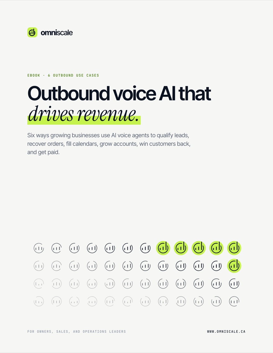 Cover of the Omni Scale eBook: Outbound voice AI that drives revenue